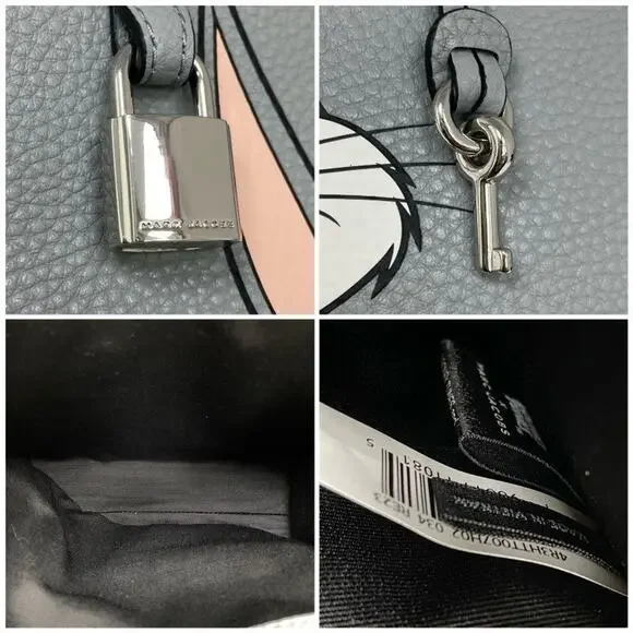 Marc Jacobs GRAY CALFSKIN LOONEY TUNES 2WAY BAG - Picture 7 of 8